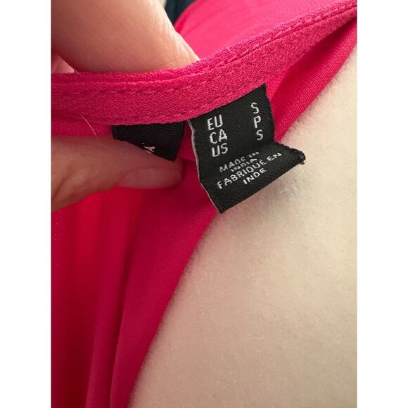 Vero Moda V-Neck True Wrap Blouse Top in Hot Pink Size Small Career - Picture 7 of 14